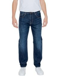ARMANI EXCHANGE - Blue Cotton Skinny Jeans - Lyst