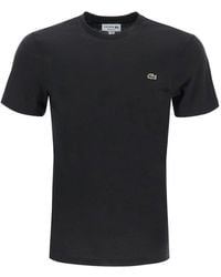 Lacoste - T Shirt Con Patch Logo - Lyst