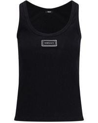 Versace - Ribbed Sleeveless Top - Lyst