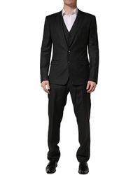 Dolce & Gabbana - Wool Slim Fit Formal 3 Piece Suit Virgin - Lyst