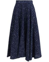 Sara Roka - Blue Polyester Long Skirt - Lyst
