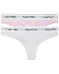 Calvin Klein - White Cotton Pantie - Lyst