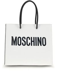 Moschino - White Calf Leather Bos Taurus Handbag - Lyst