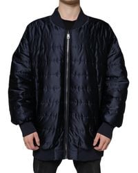 Dolce & Gabbana - Dark Quilted Full Zip Bomber Jacket - Lyst