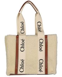 Chloé - Woody Shearling Tote Bag - Lyst