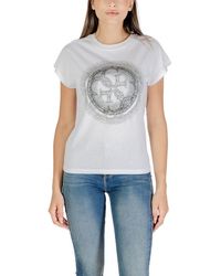 Guess - White Cotton T - Lyst
