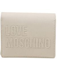 Love Moschino - Beige Polyethylene Wallet - Lyst
