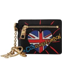 Dolce & Gabbana - Elegant Leather Coin Wallet With Keyring - Lyst