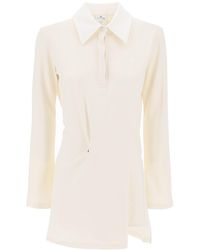 Courreges - Twisted Polo Mini Dress - Lyst