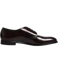 Dolce & Gabbana - Black Lace Up Leather Dress Derby Men Shoes - Lyst