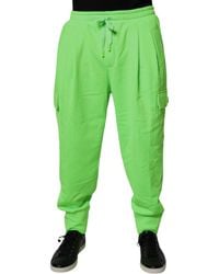 Dolce & Gabbana - Neon Green Cargo Jogger Men Sweatpants Pants - Lyst
