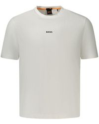 BOSS - White Cotton Men's T - Lyst