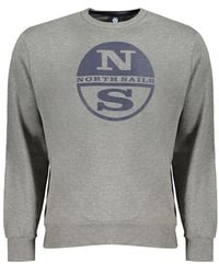 North Sails - Gray Cotton Sweater - Lyst