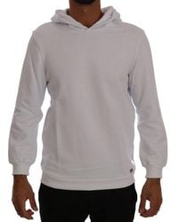 Daniele Alessandrini - Pullover Hodded Sweater White Tsh1346 - Lyst