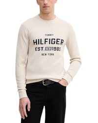 Tommy Hilfiger - Beige Organic Cotton Sweatshirt - Lyst
