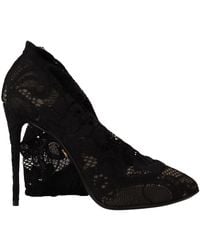 Dolce & Gabbana - Stretch Socks Taormina Lace Boots Shoes - Lyst