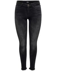 ONLY - Black Cotton Skinny Jean - Lyst