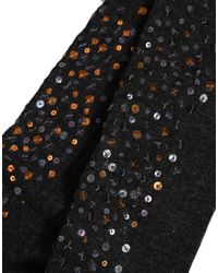 Dolce & Gabbana - Dark Gray Sequined Wool Knee High Accessory Socks - Lyst