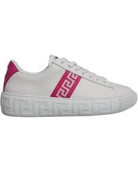 Versace - Greca Print Platform Low Top Sneakers Shoes - Lyst