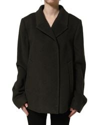 Dolce & Gabbana - Double Breasted Peacoat Jacket Clothing - Lyst