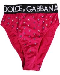 Dolce & Gabbana - Crystal High Waist Brief Panty Underwear - Lyst