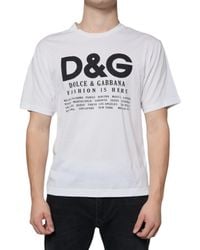 Dolce & Gabbana - Cotton Dg Logo Print Casual T-Shirt - Lyst