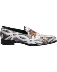Dolce & Gabbana - Multicolor Floral Tapestry Embroidery Loafer Shoes - Lyst