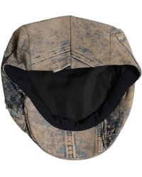Dolce & Gabbana - Brown Cotton Denim Newsboy Capello Cabbie Hat - Lyst