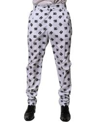 Dolce & Gabbana - White Logo Cotton Skinny Denim Trouser Pants - Lyst