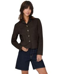Jacqueline De Yong - Polyester Full-Length Jacket - Lyst