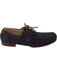 Dolce & Gabbana - Leather Lace Up Casual Boat Shoes - Lyst