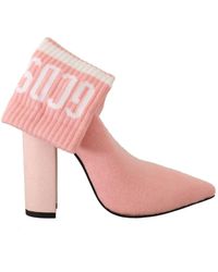 Gcds - Knitted Sock Boots Block Heel Style - Lyst