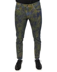 Dolce & Gabbana - Cotton Dye Slim Fit Denim Jeans - Lyst