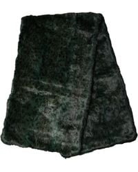 Dolce & Gabbana - Stripe Fur Shawl Neck Wrap 180Cm X49Cm Scarf - Lyst
