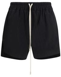 Rick Owens - Black Cotton Bermuda Shorts - Lyst