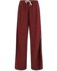 Brunello Cucinelli - Bordeaux Cotton Athletic Pants - Lyst
