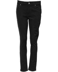 Dolce & Gabbana - Black Cotton Skinny Mid Waist Denim Jeans - Lyst