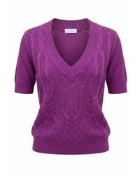 Malo - Purple Silk Blend Sweater - Lyst