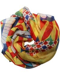 Dolce & Gabbana - Multicolor Silk Carretto Foulard Scarf - Lyst