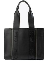 Chloé - Chloe Woody Medium Leather Tote Bag - Lyst