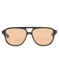 McQueen - Brown Acetate Sunglasses - Lyst