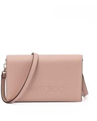 Jimmy Choo - Podwer Pink Avenue Leather Shoulder Strap Bag - Lyst