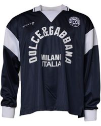 Dolce & Gabbana - Logo Jersey Collared Pullover Sweater - Lyst