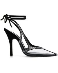 The Attico - Venus Chrome Slingback Pumps - Lyst