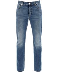 Alexander McQueen - Straight Leg Jeans With Faux Pocket On The Back - Lyst