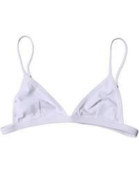 Dolce & Gabbana - Top White Nylon Triangle Swimwear Beachwear Bikini - Lyst