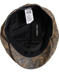 Dolce & Gabbana - Men Brown Cotton Newsboy Capello Cabbie Hat - Lyst