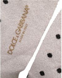 Dolce & Gabbana - Gray Viscose Stretch Dotted Accessory Socks - Lyst
