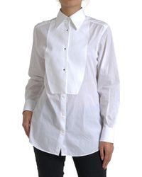 Dolce & Gabbana - Cotton Collared Long Sleeves Shirt White - Lyst