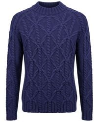 Malo - Blue Cotton Men Sweater - Lyst